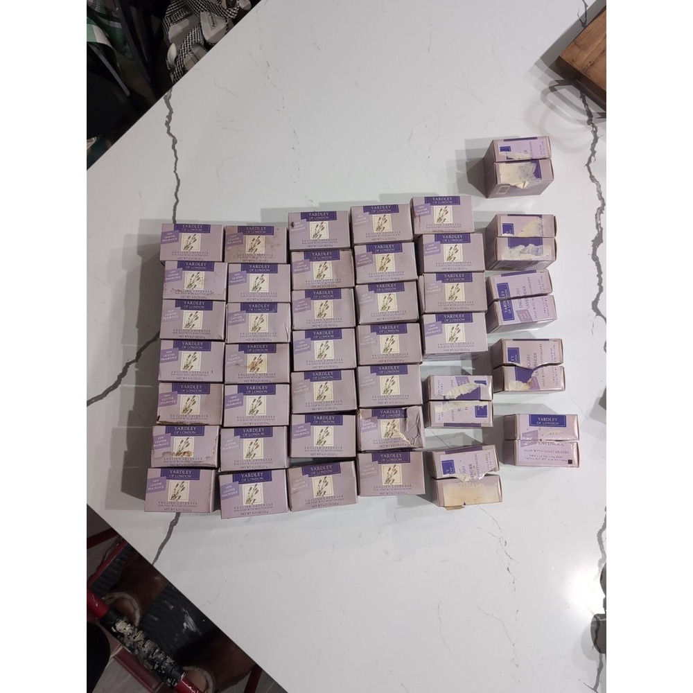 Lot of 36 Yardley of London English Lavender Bar Soap 72 Bars Total 4.25oz Each